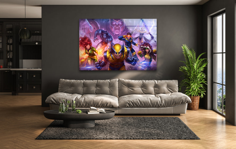 X-Men Marvel Future Fight Glass Wall Art glass wall decor, glass wall art decor