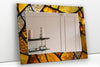 Gold Stained Tempered Glass Wall Mirror