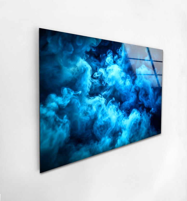 Blue Smoke Glass Wall Art art glass wall art, glass wall art pictures