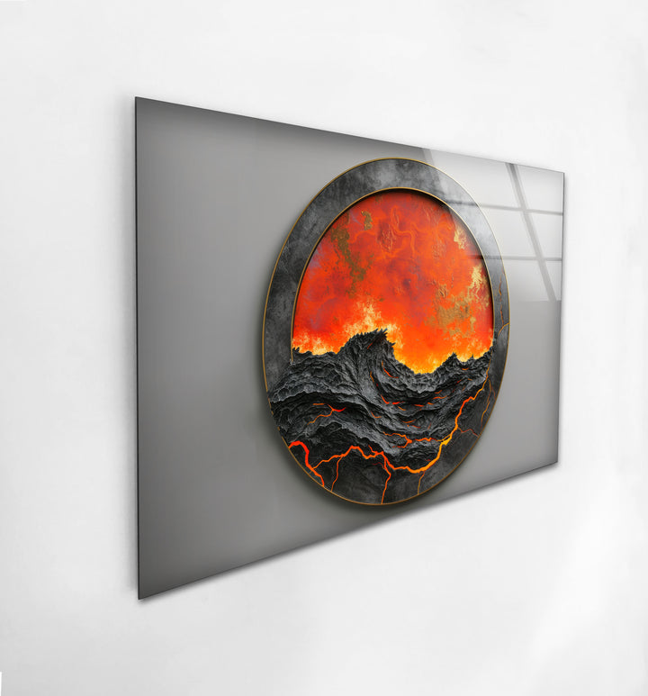 Volcano Picture Tempered Glass Wall Art - MyPhotoStation