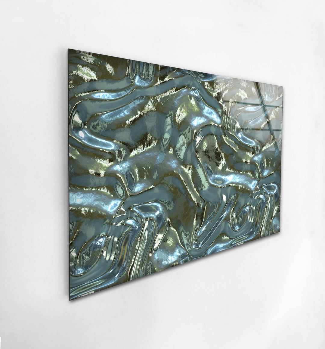 Abstract Soft Waves Glass Wall Art picture on glass wall art, photos printed on glass