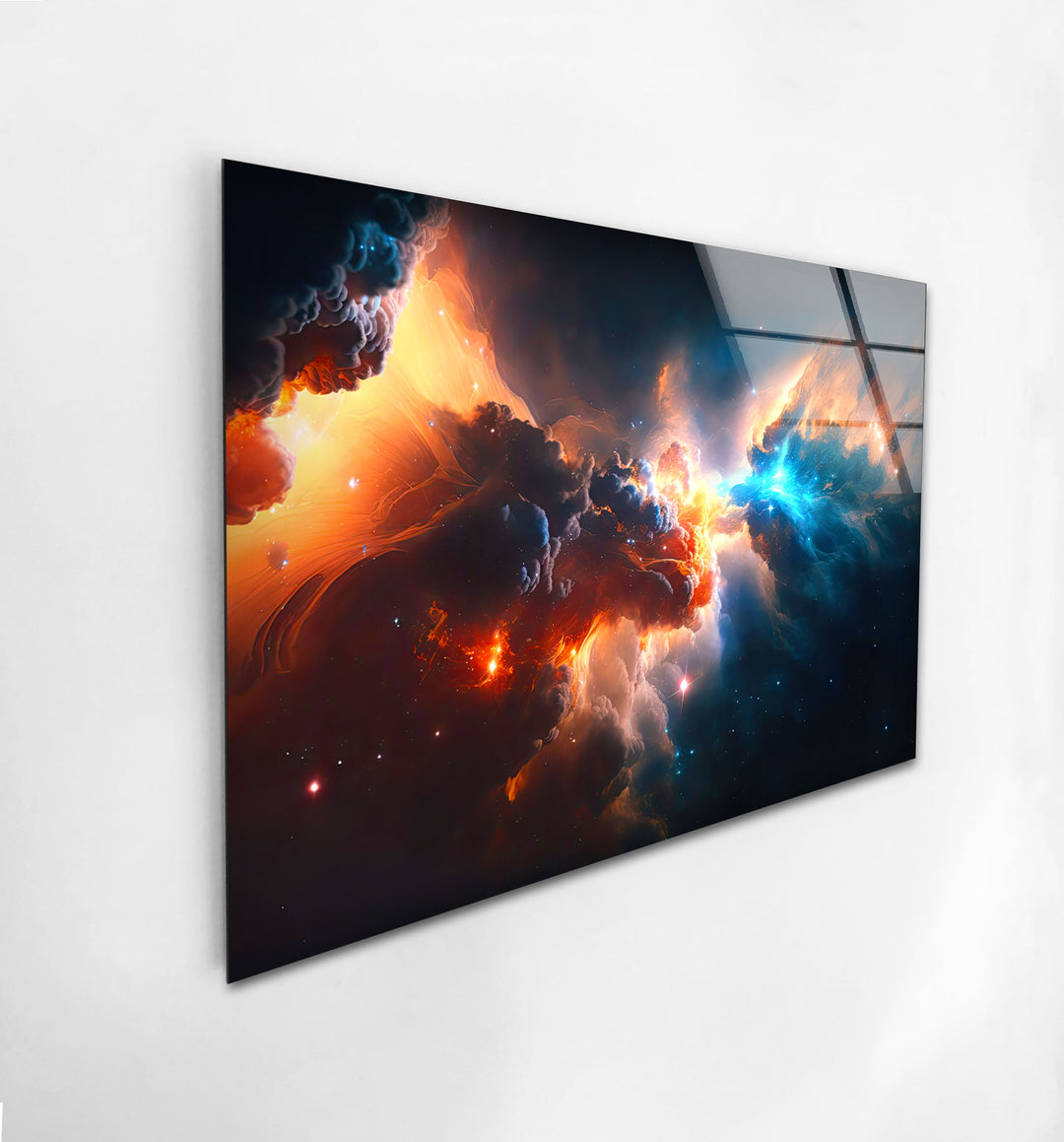 Space Nebula Galaxy Glass Wall Art, glass photo prints, glass picture prints