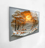 Golden Hour View Tempered Glass Wall Art