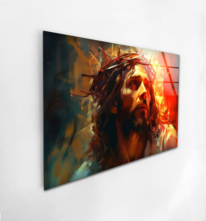 Christian Jesus Glass Art for the Wall