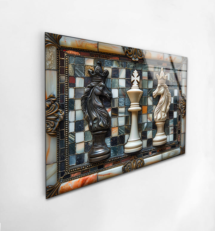 Chess Glass Wall Art