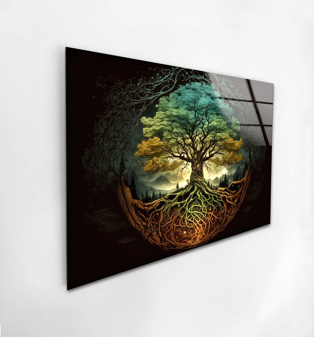 Tree Of Life Glass Wall Art, large glass photo prints, glass wall photos