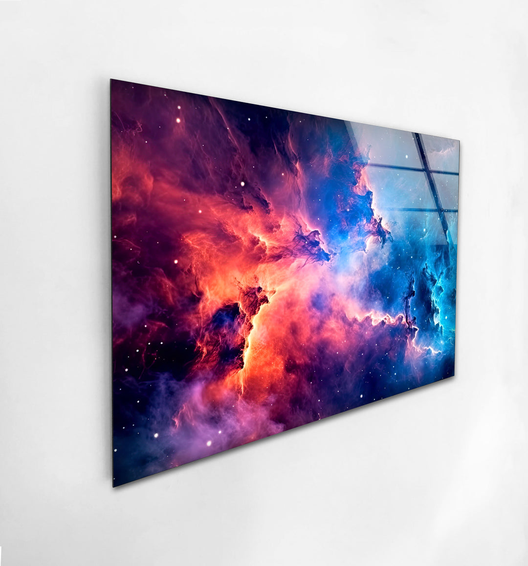 Nebula Universe Glass Wall Art, art glass wall art, glass wall art pictures