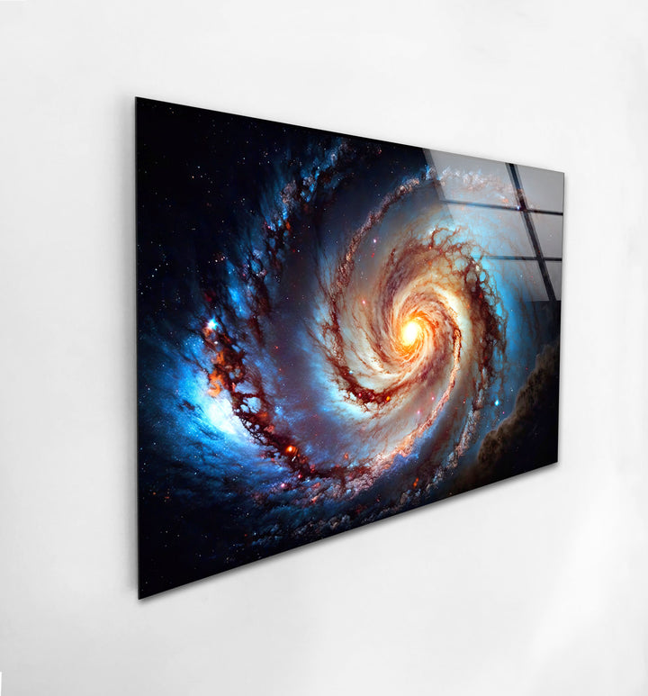 Spiral Galaxy Glass Wall Art, glass pictures for Wall, glass prints wall art