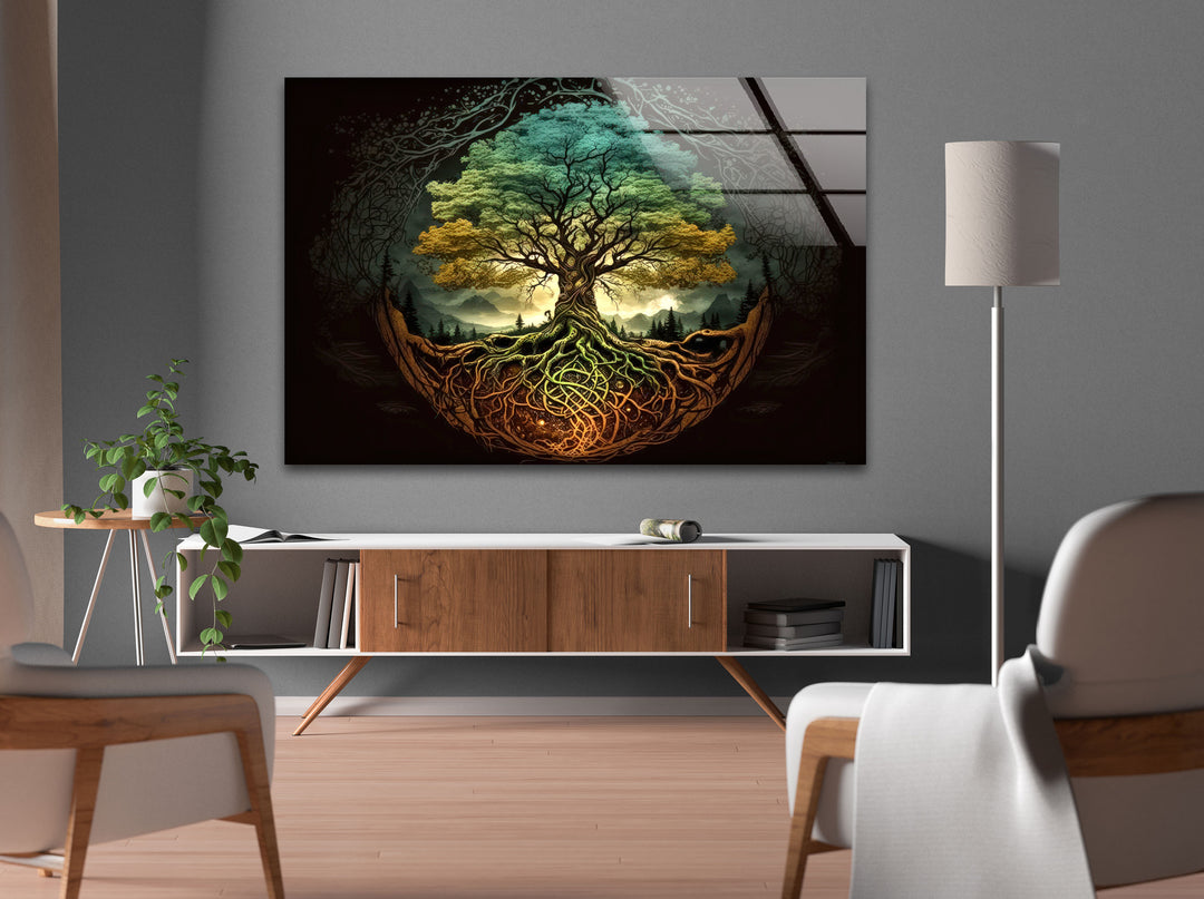 Tree Of Life Glass Wall Art, glass image printing, glass prints from photos