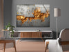 Abstract Rusty Metal Glass Wall Art