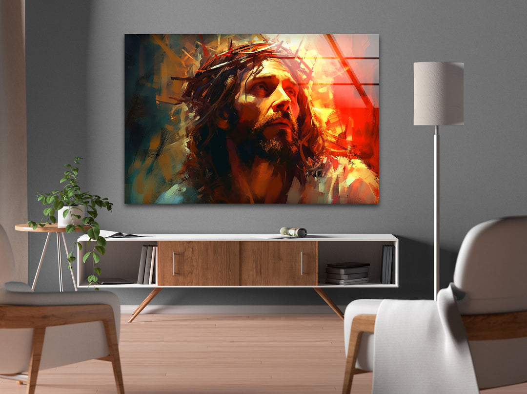 Christian Jesus Glass Wall Art Decor Ideas