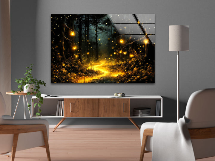 Light In The Forest Glass Wall Art custom glass pictures, glass art prints