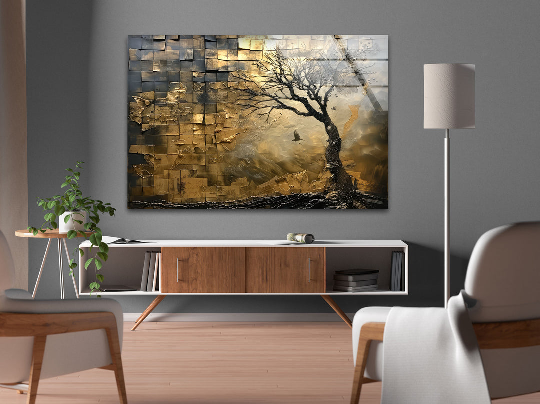 Faded Forest Golden Abstract Tempered Glass Wall Art - MyPhotoStation Discover unique Glass Wall Pictures and Art for every room. Our collection includes modern glass wall art, beautiful glass panel artwork, and personalized glass photo prints. Perfect for creating a stylish and vibrant home. Enjoy free shipping and secure packaging on all orders.