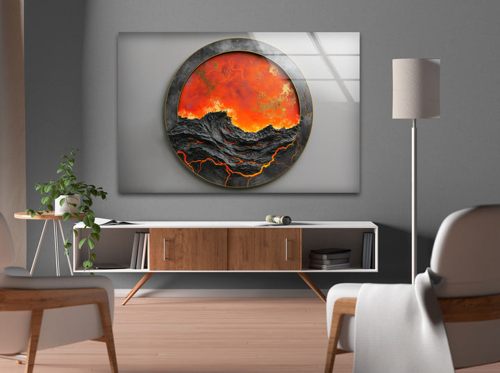 Volcano Picture Tempered Glass Wall Art - MyPhotoStation