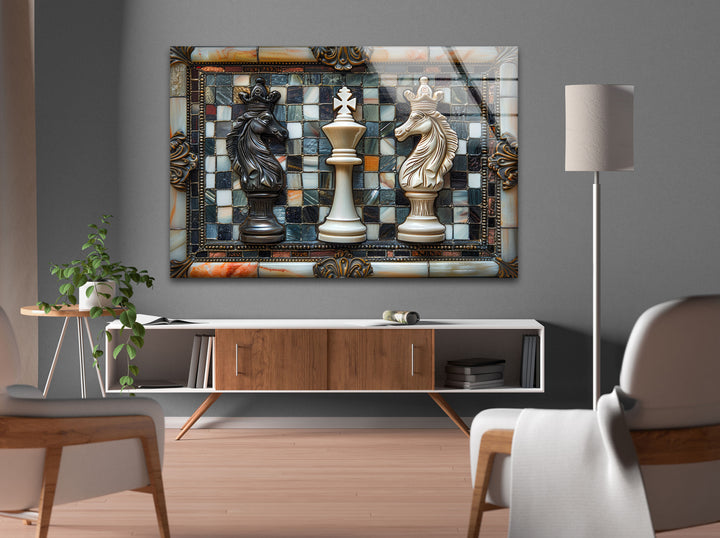 Chess Glass Wall Art