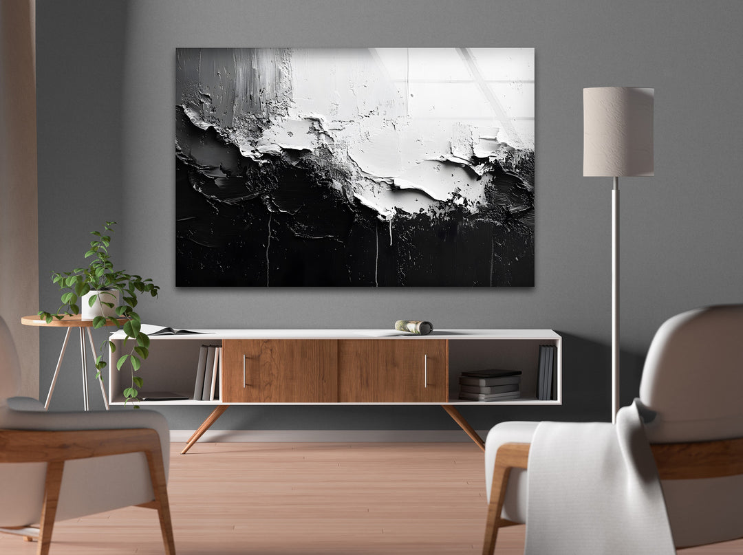 Abstract Black and White: A minimalist design that creates a chic and modern atmosphere in any room.
