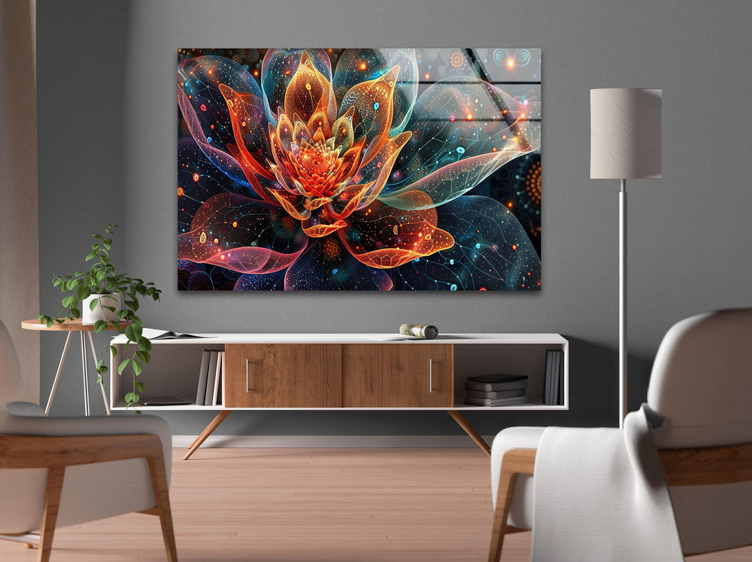 Vivid Botanical Colorful Flower Glass Wall Art glass image printing, glass prints from photos
