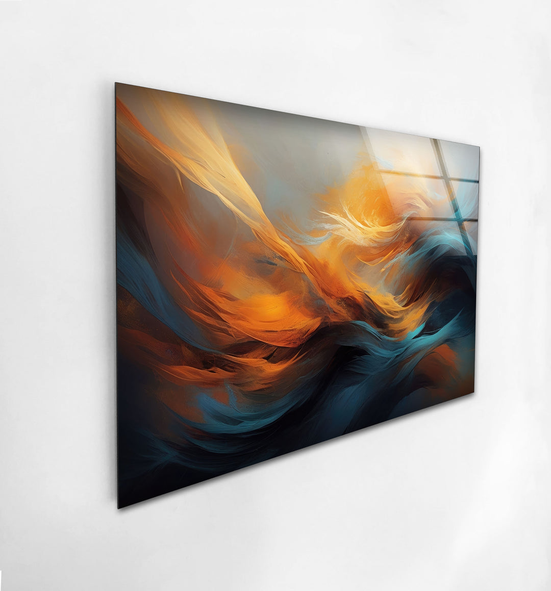 Painting a Orange Abstract Glass Wall Art art glass wall art, glass wall art pictures