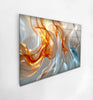 Blue and Orange Abstract Glass Wall Art large glass photo prints, glass wall photos
