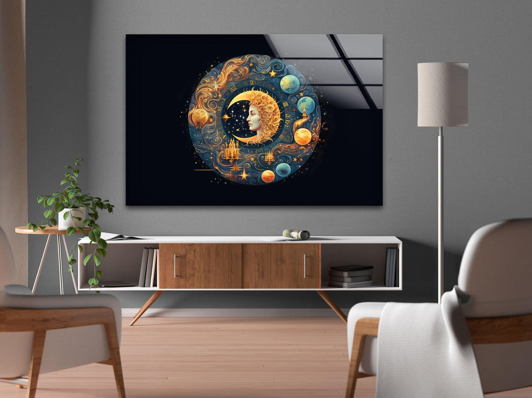 Zodiac Sign Glass Wall Art