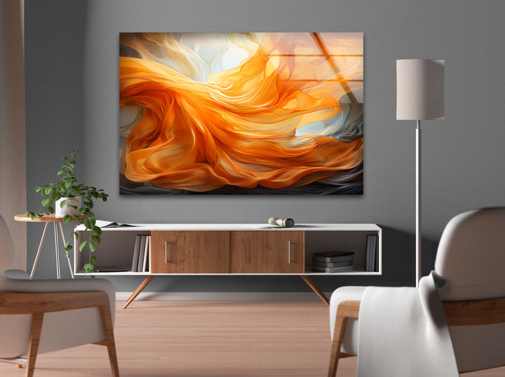 Captivating Abstract Painting Glass Wall Art