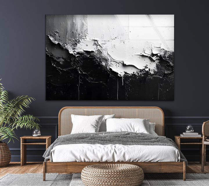 Abstract Black and White: A bold abstract piece that adds elegance and drama to your room.
