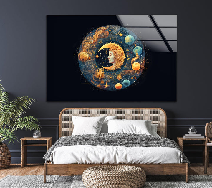 Zodiac Sign Glass Wall Art