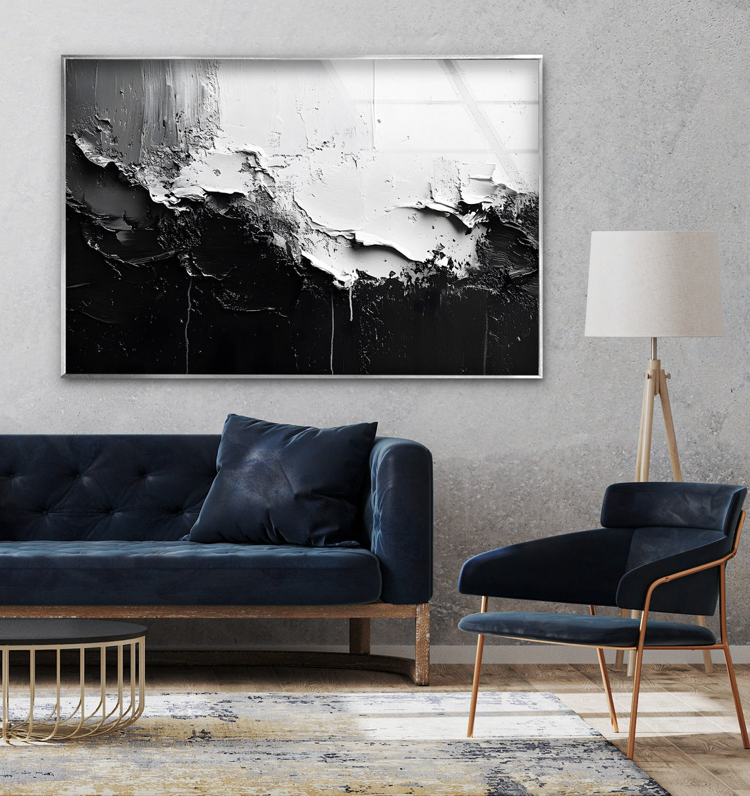 Abstract Black and White: A sleek and stylish black-and-white design to enhance any modern space.
