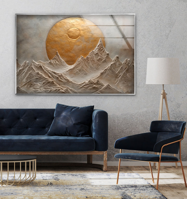 Sunset Painting Cool Art Prints & Glass Wall Pictures