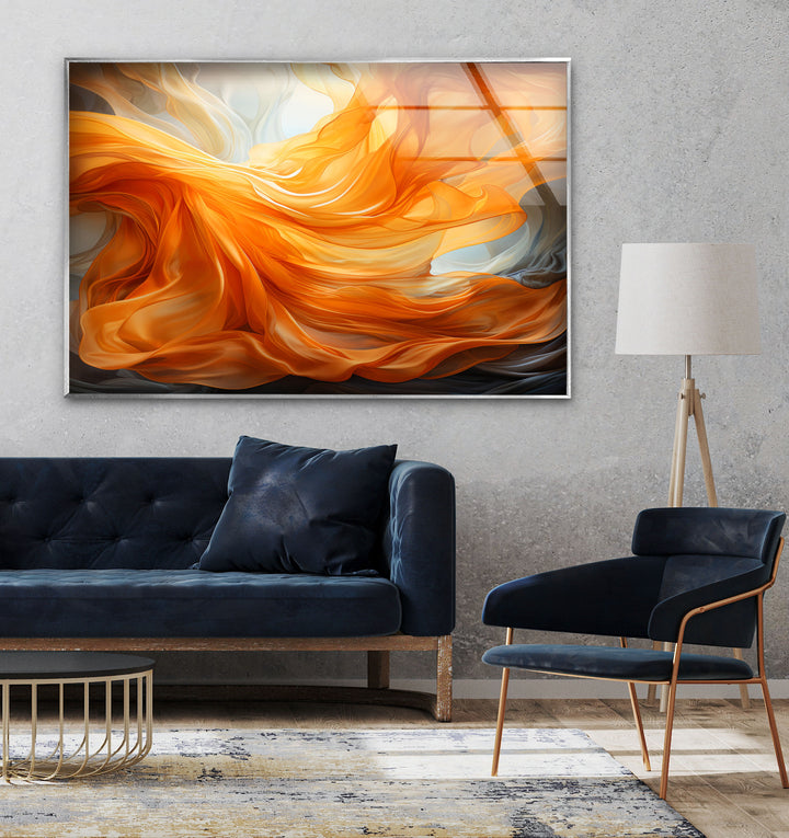 Captivating Abstract Painting Glass Wall Art