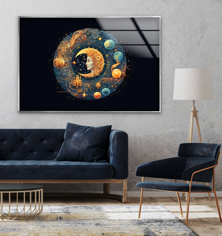 Zodiac Sign Glass Wall Art