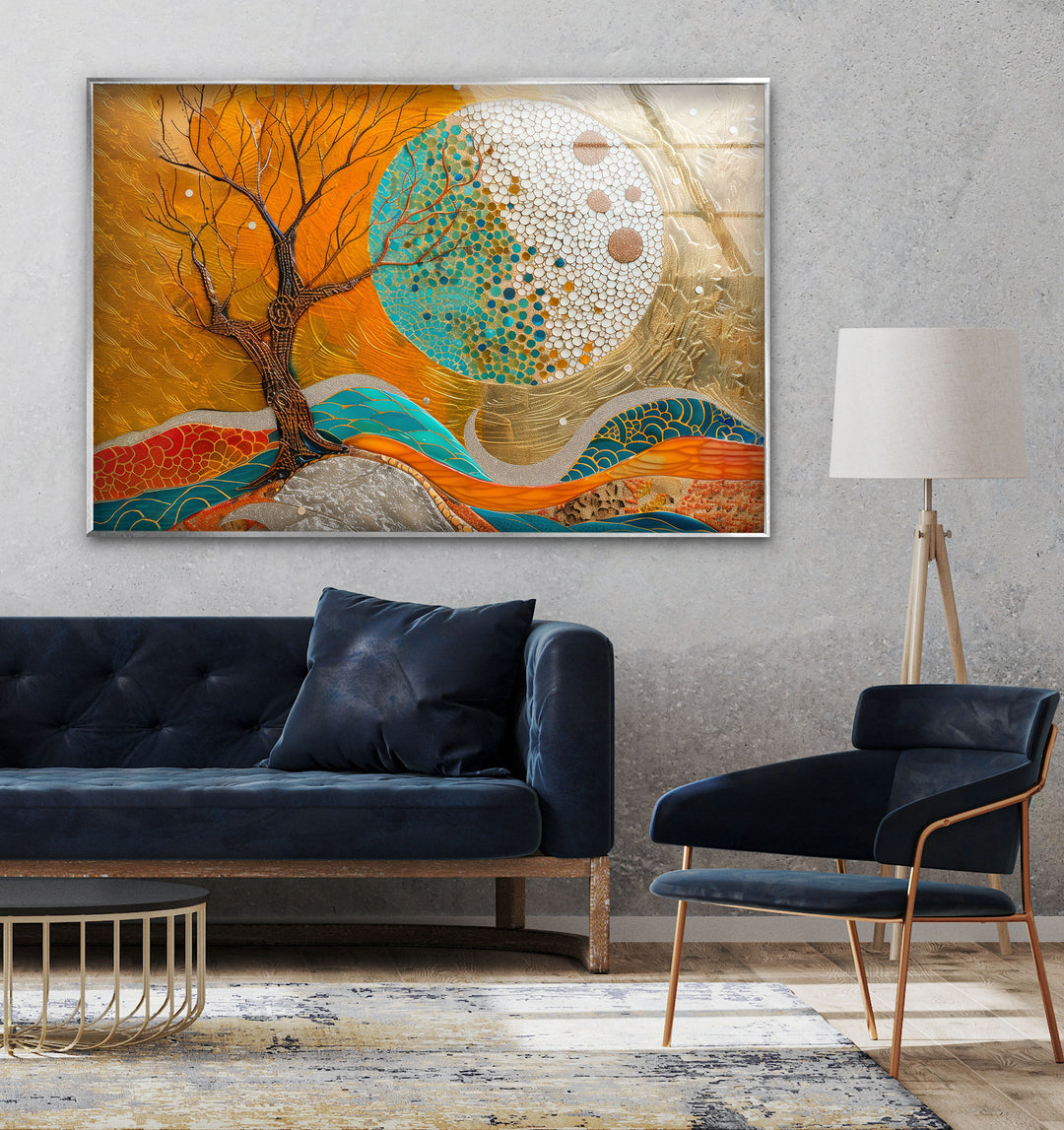 Creative Nature Painting Tempered Glass Wall Art - MyPhotoStation