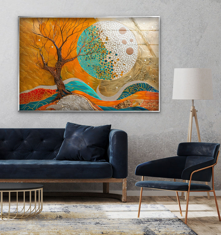 Creative Nature Painting Tempered Glass Wall Art - MyPhotoStation