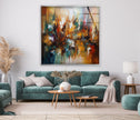 Abstract Oil Painting Glass Wall Art , glass pictures for Wall, glass prints wall art