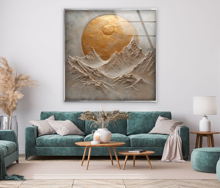 Sunset Painting Glass Wall Artwork & Cool Art Prints