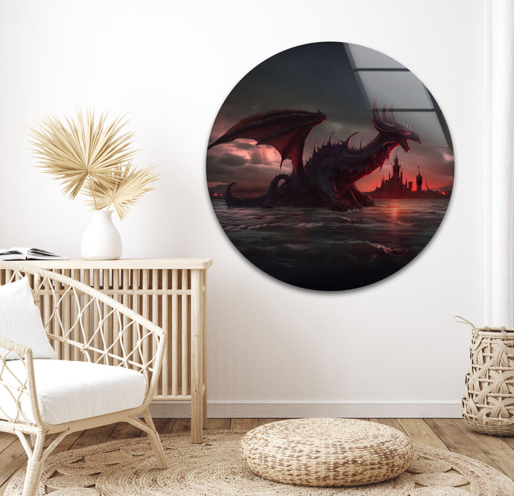 The Inferno Dragon roars through an ocean of flames. With its fiery intensity and mythical presence, this artwork is a must-have for anyone who loves powerful mythical creatures.