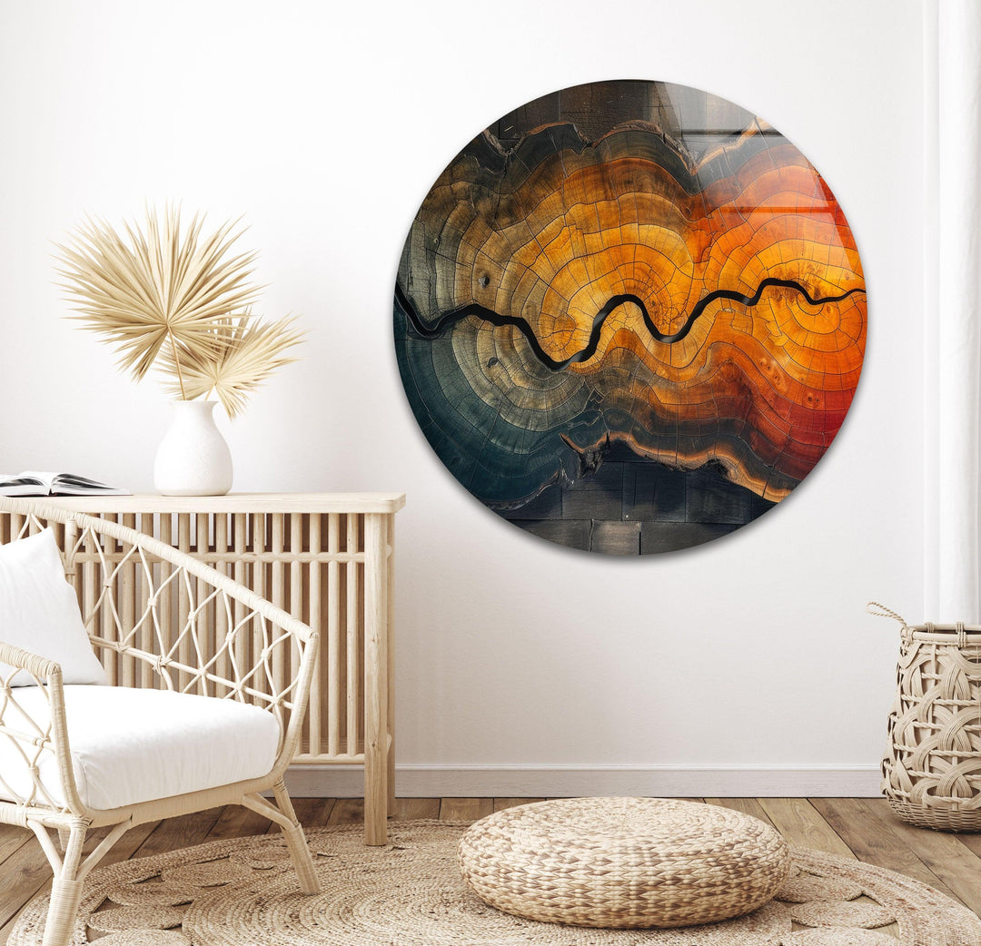 Wood Patterned Abstract Cool Art Pieces & Glass Art Prints