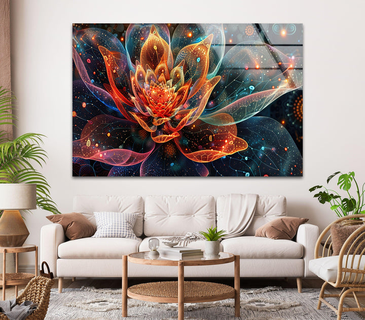 Vivid Botanical Colorful Flower Glass Wall Art art glass wall art, glass wall art pictures
