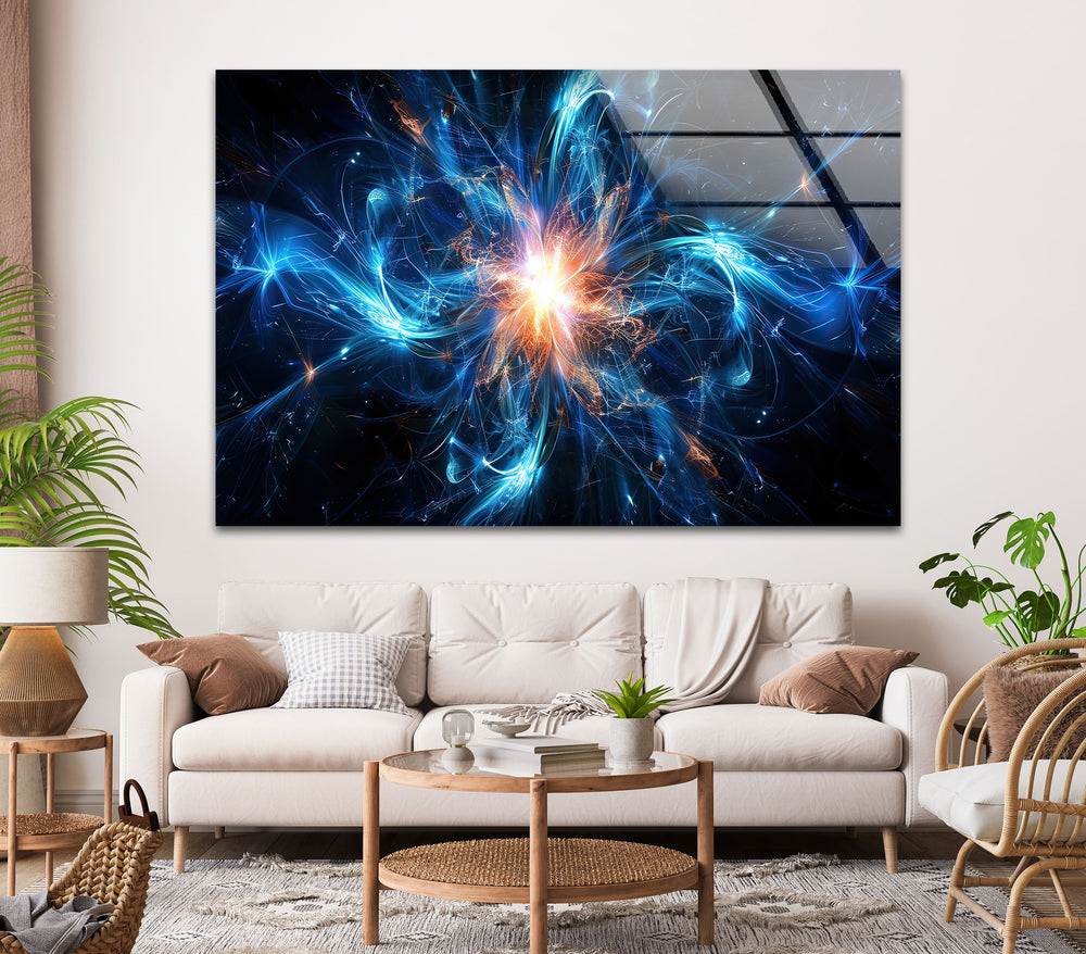 Radiating Cosmic Energy Glass Wall Art  glass wall decor, glass wall art decor