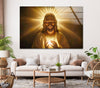 Shiny Jesus Wall Art on Glass | Unique Glass Photos