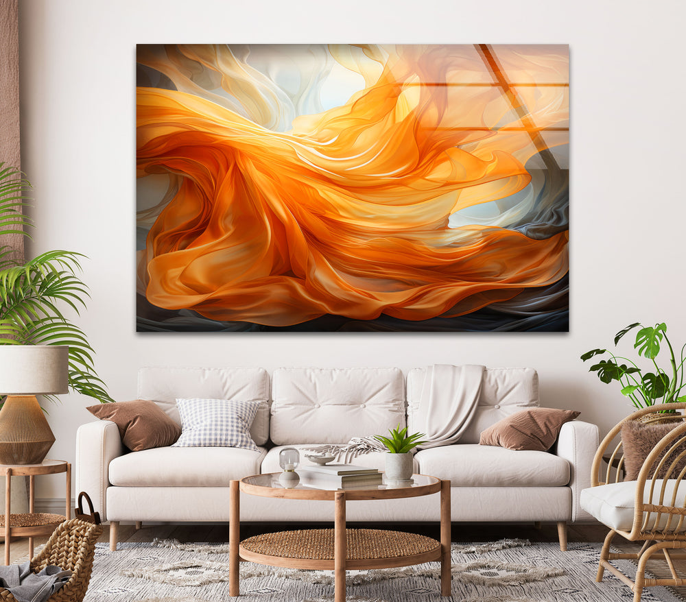 Abstract Wall Art Printed on Glass