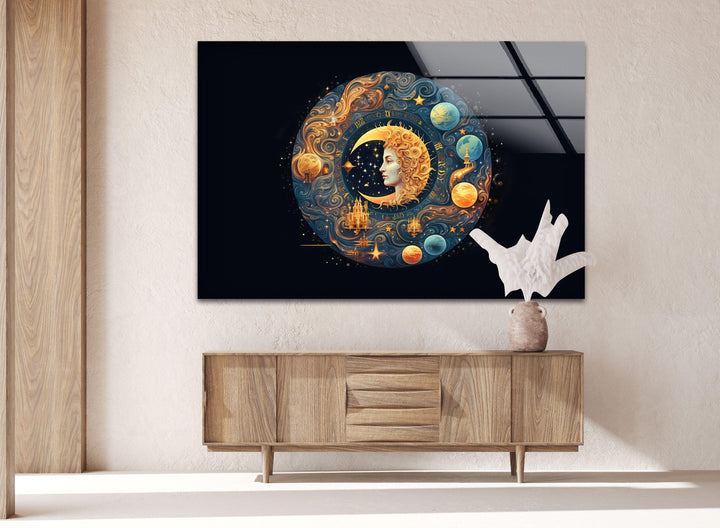 Zodiac Sign Glass Wall Art