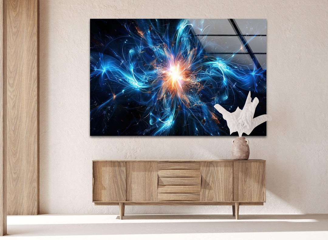 Radiating Cosmic Energy Glass Wall Art glass image printing, glass prints from photos