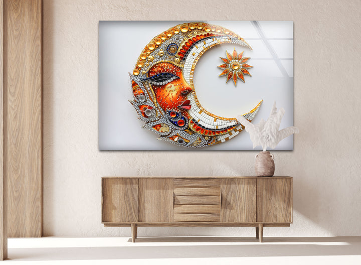 Fancy Moon Tempered Glass Wall Art - MyPhotoStation