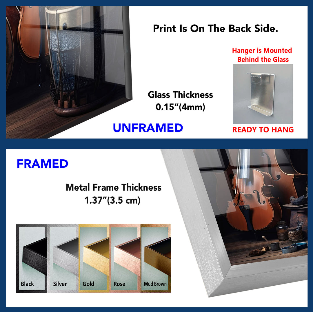 Instruments Tempered Glass Wall Art - MyPhotoStation