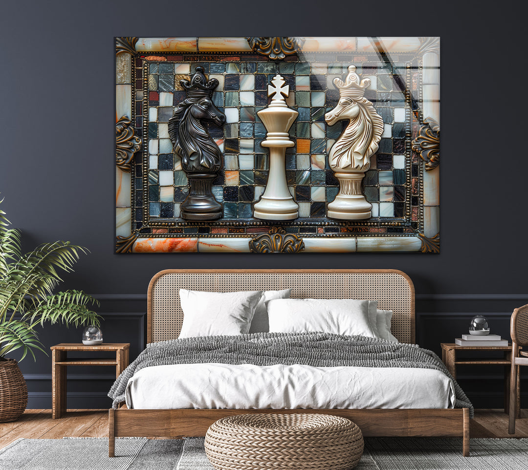 Chess Glass Wall Art