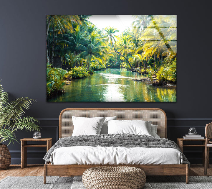 Maasin River Tropical Glass Wall Art glass image printing, glass prints from photos