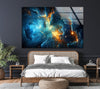 Space Galaxy Glass Wall Art, large glass photo prints, glass wall photos