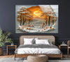 Golden Hour View Tempered Glass Wall Art