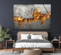 Abstract Rusty Metal Glass Wall Art